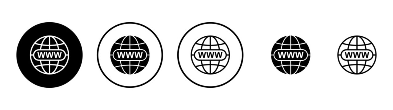 Web icon vector. go to web sign and symbol. web click icon. Global search icon