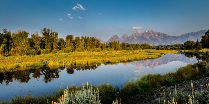Schwabacher Landing view of Grand Tetons
