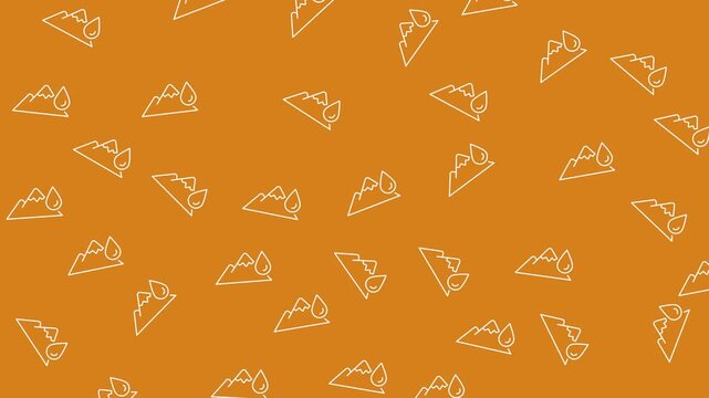 Multiple taco outlines on an orange background. Perfect for mexican restaurant menus, food blogs, fiesta invitations, or tacothemed designs.