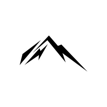simple mountain business logo design vector template.