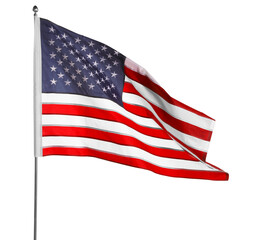 Fototapeta premium Flag of USA isolated on white. National symbol