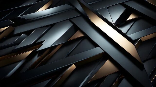 A close look at a design with black and gold layers. The shapes overlap and form interesting patterns. This setting invites creative ideas and inspiration.