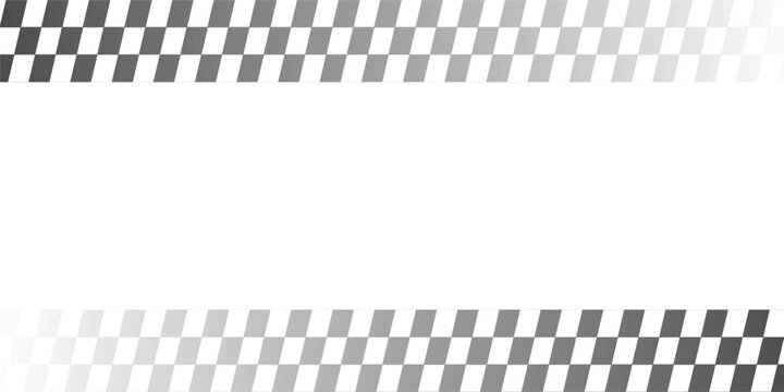 Seamless pattern of race checkered flags. Black and white checkerboard texture, motorsport finish line design. Vector illustration on white background.