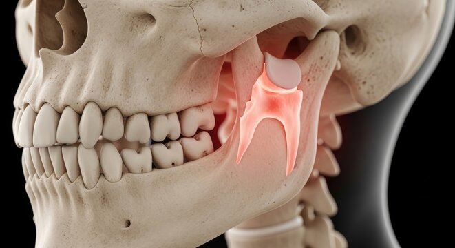 Jaw Joint Pain - Anatomy and Illustration.