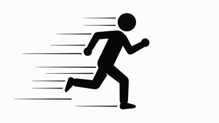 Obraz premium Person Running Fast in Motion.