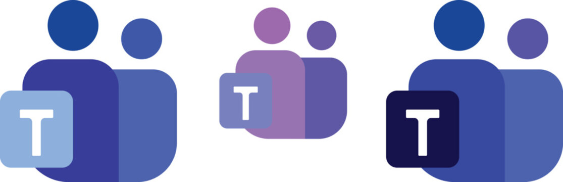 Microsoft Teams, Video Conference, Collaboration, Teamwork, Business Communication, Remote Work, Vector Illustration, Isolated Sign, Pictogram, Buttons, Symbol, 2026, Premium company, element, transpa