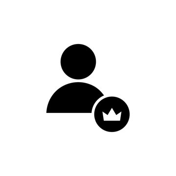 Moderator Account solid icon for community management