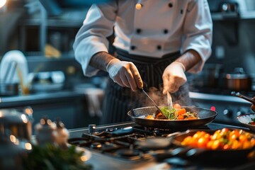 Fototapeta premium chef preparing food