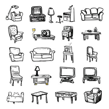 Collection of various furniture pieces.