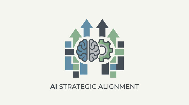 Brain Gear Artificial Intelligence Concept.