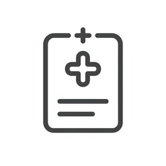 Obraz premium Medical Record Icon Clean Healthcare Document Vector for Hospital App