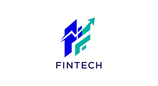 Abstract graphic of an upward arrow and lines, representing financial growth and technology