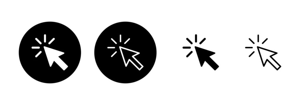 Click icon logo design. pointer arrow sign and symbol. cursor icon