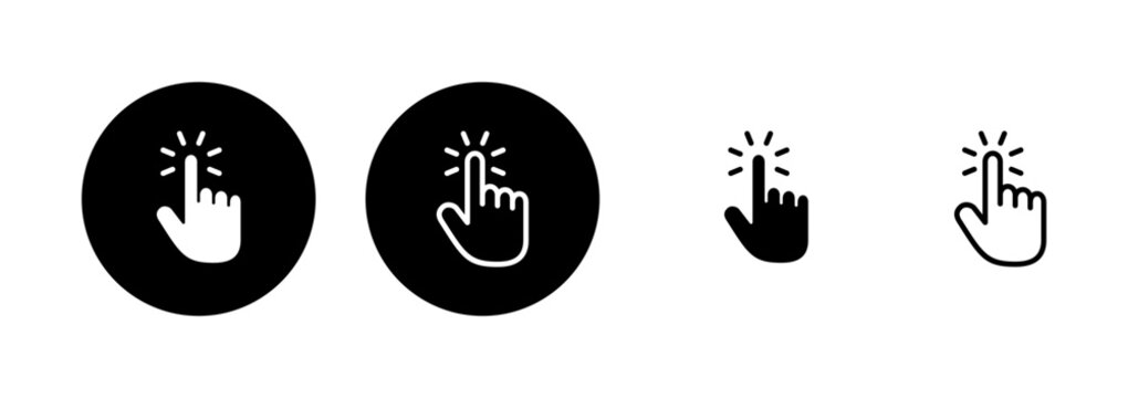 Hand cursor icon logo design. cursor sign and symbol. hand cursor icon clik