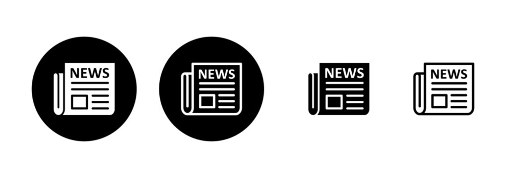 Newspaper icon logo design. news paper sign and symbolign