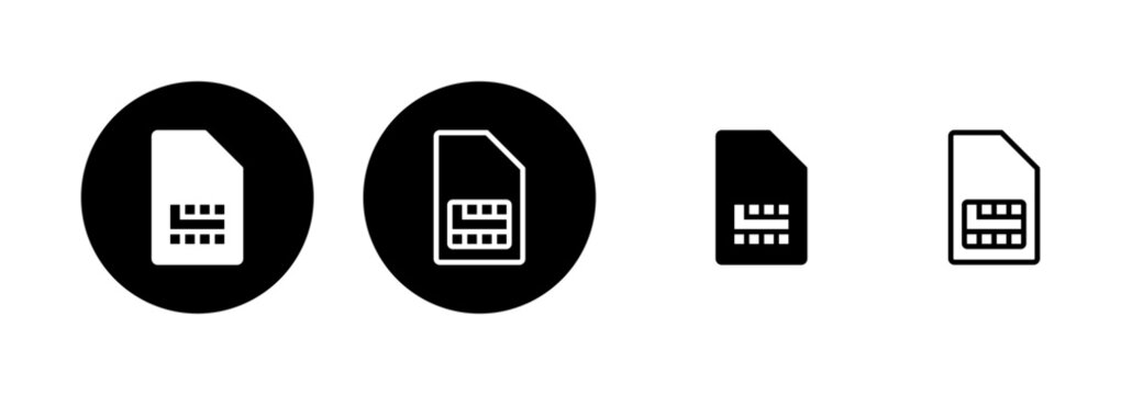 Sim card icon logo design. dual sim card sign and symbol
