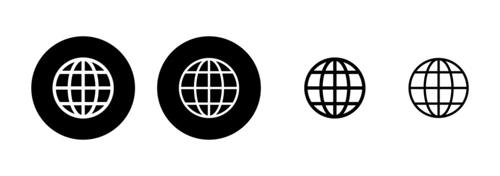 Web icon logo design. go to web sign and symbol. web click icon. Global search icon