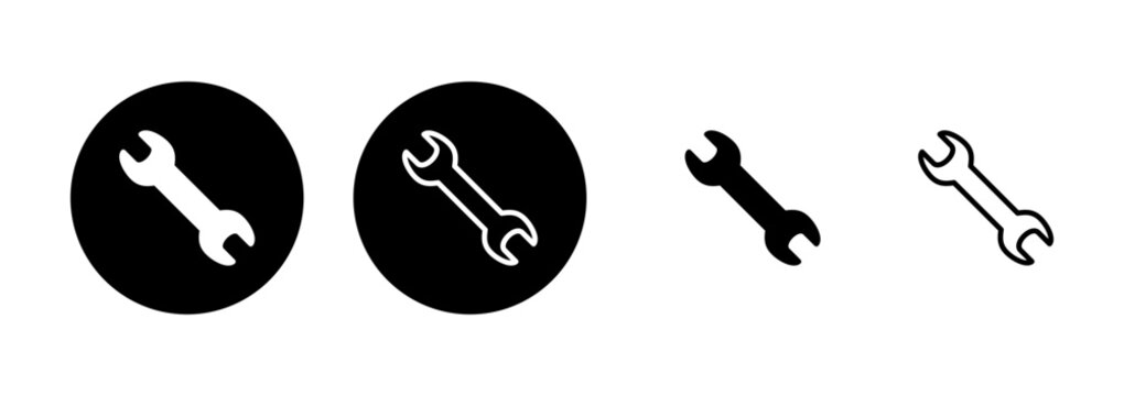 Wrench icon logo design. repair icon. tools sign and symbol
