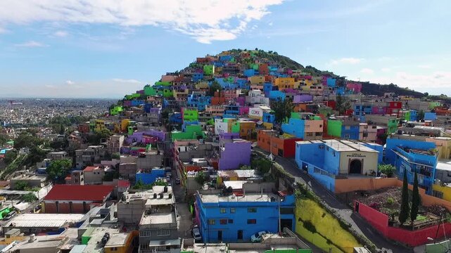 Toma a&eacute;rea de el Pe&ntilde;&oacute;n en la alcald&iacute;a de Iztapalapa, en la Ciudad de M&eacute;xico. Una de las alcald&iacute;as con m&aacute;s problemas urbanos, como falta de agua, sobrepoblaci&oacute;n, inseguridad etc.