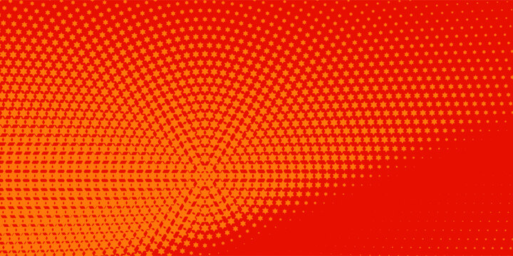 Dots halftone orange color pattern gradient texture with technology digital background. Dots pop art comics with summer background modern halftone