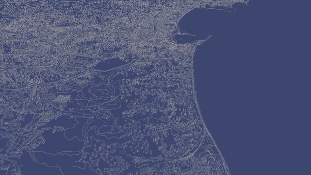 3D looped animation of city - Cannes France