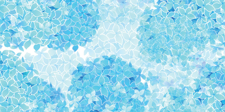 Elegant Blue Hydrangea Floral Background Illustration
