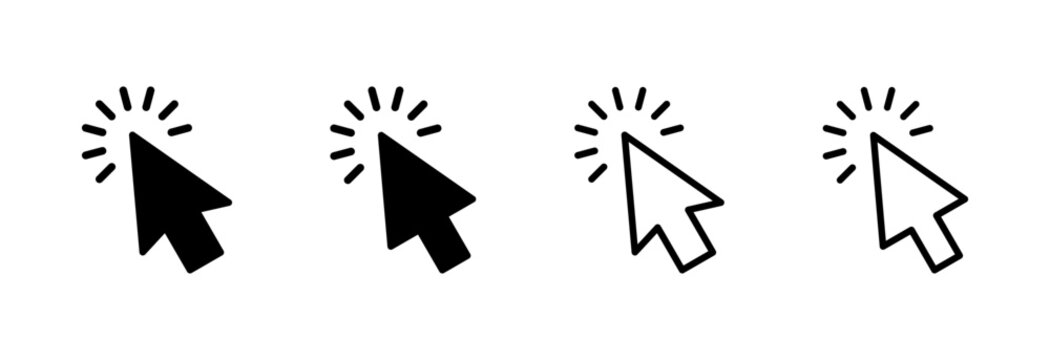 Click icon symbol for apps and websites. pointer arrow sign and symbol. cursor icon