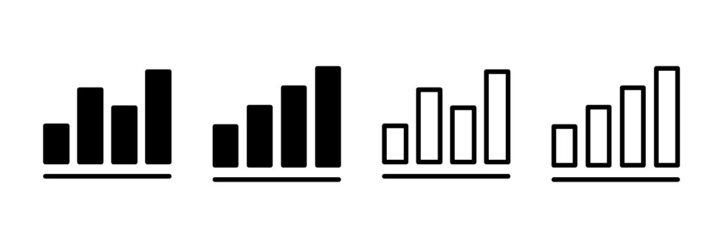 Growing graph icon symbol for apps and websites. Chart sign and symbol. diagram icon
