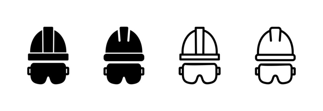 Helmet icon symbol for apps and websites. Motorcycle helmet sign and symbol. Construction helmet icon. Safety helmet