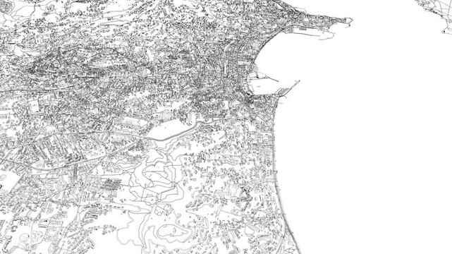 3D looped animation of city - Cannes France