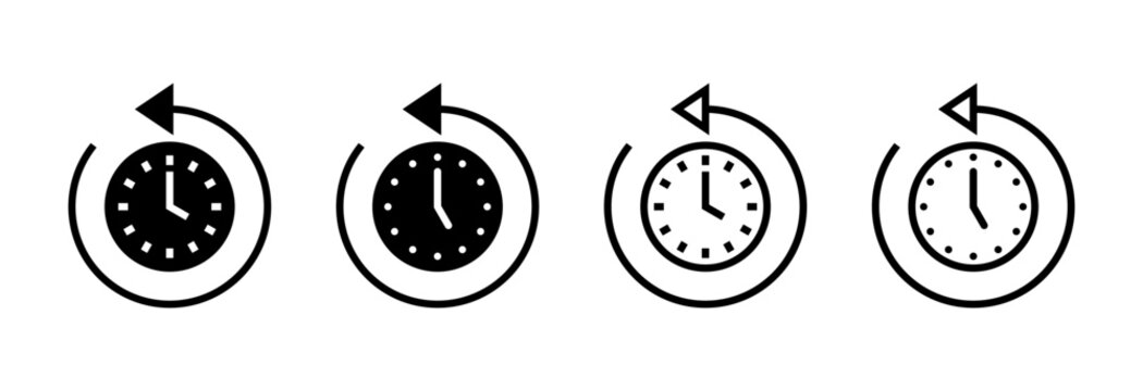 History icon symbol for apps and websites. recent event history sign and symbol