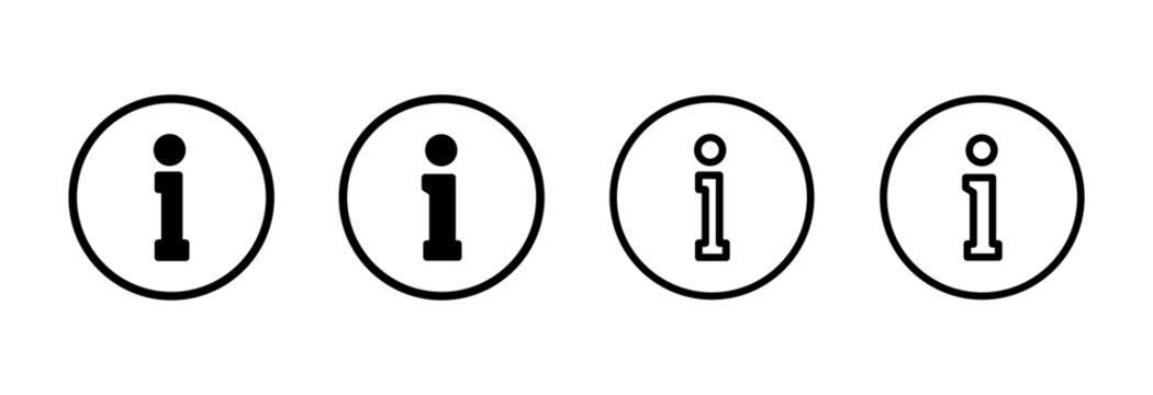 Information sign icon symbol for apps and websites. about us sign and symbol. question mark icon