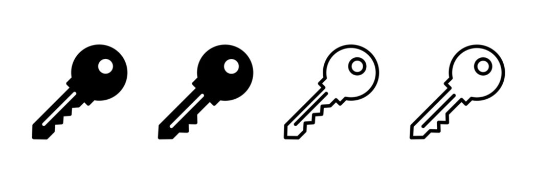 Key icon symbol for apps and websites. Key sign and symbol. keys vector