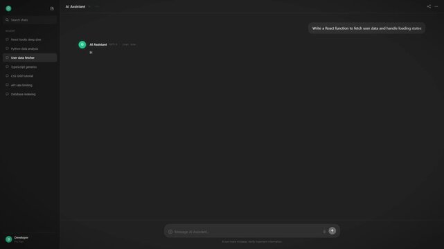AI Assistant Chat Interface Sketch Drawing User Interaction Motion Graphic Light