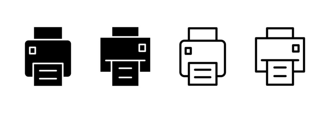 Print icon symbol for apps and websites. printer sign and symbol