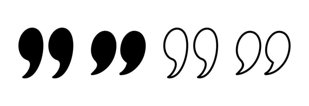 Quote icon symbol for apps and websites. Quotation mark sign and symbol