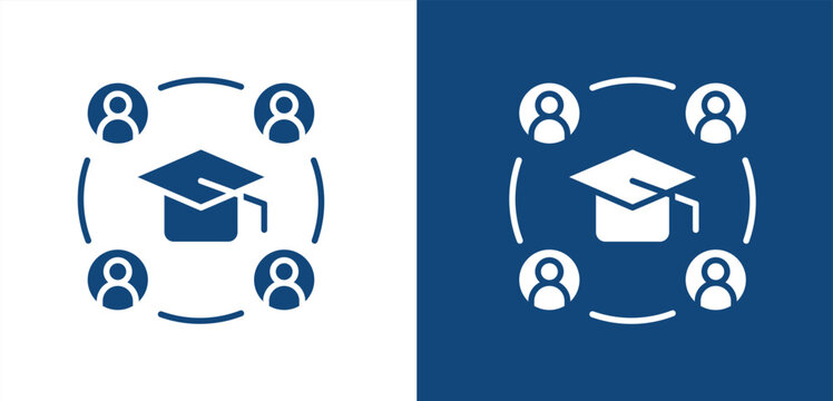 Persona icon, with light and dark background.