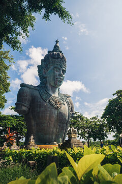 Half-body statue of Lord Vishnu at the GWK (Garuda Wisnu Kencana) tourist site in Jimbaran, April 3, 2026, Bali, Indonesia