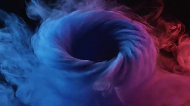 Colorful smoke cloud in heart shape highlighting geometric patterns and contemporary art