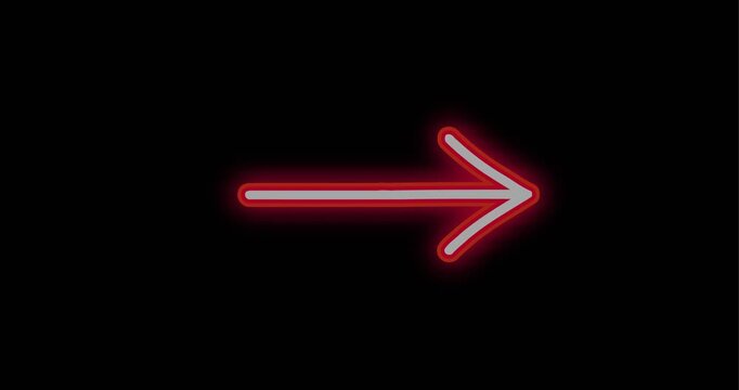 red neon arrow animation. red neon arrow icon. red neon arrow video. red neon arrow button