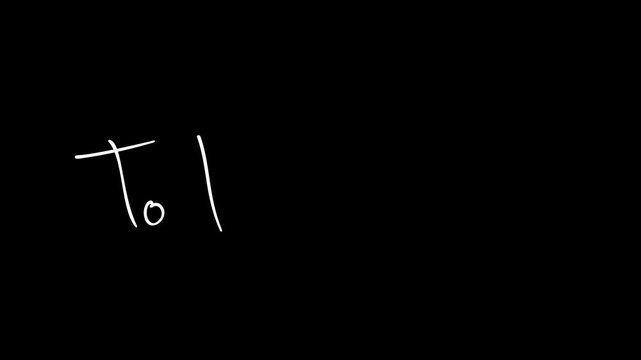 To be continued handwritten title card, video outro with alpha channel.