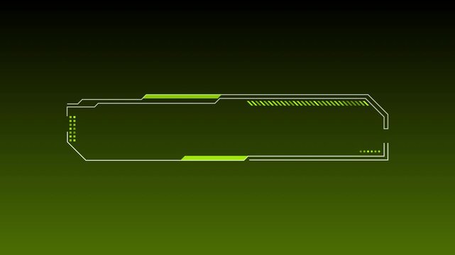 Sci fi futuristic HUD dashboard frame animation for virtual computer display interface