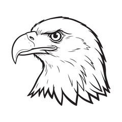 Obraz premium Bald eagle head mascot logo isolated on white background