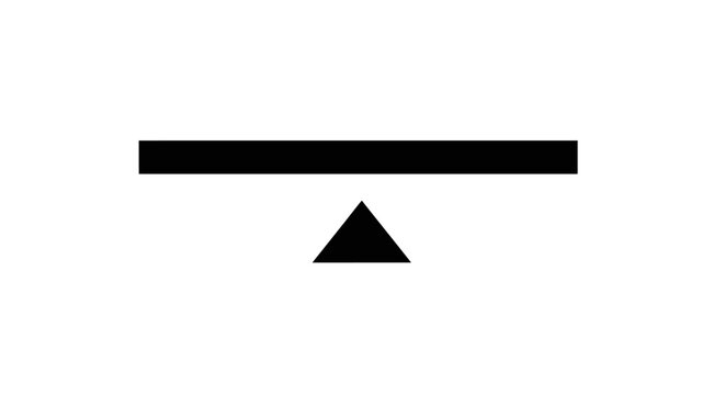 Balance Scale Icon, Concept of Equilibrium and Fairness