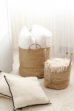 pillows on a bed