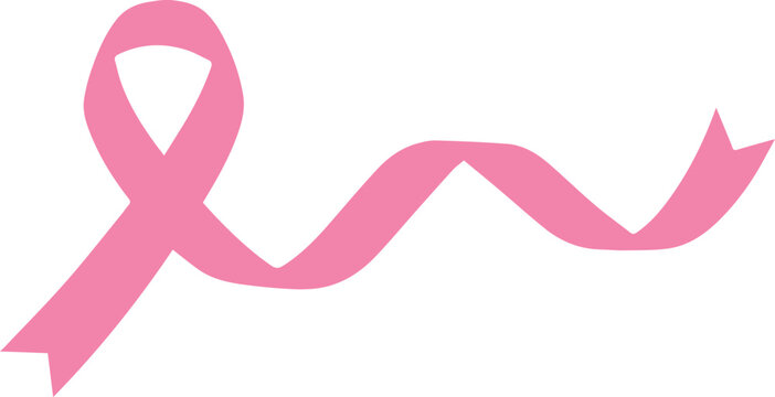 Breast cancer awareness ribbon symbol for campaigns