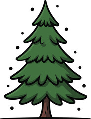 Obraz premium Evergreen tree emblem for camping badge