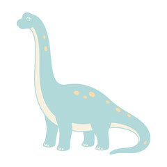 Fototapeta premium Pastel Brachiosaurus Dinosaur Clipart