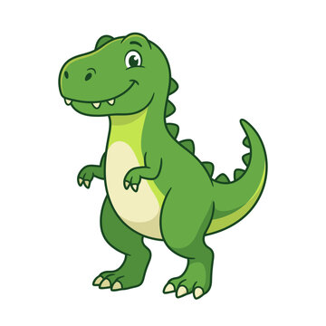 Friendly Green T-Rex Clipart