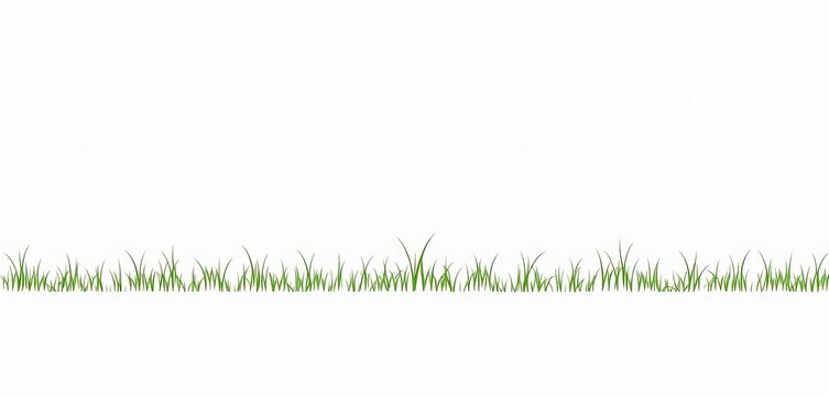Continuous, unbroken grassy outline against a light background,  field,  clean